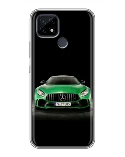 Чохол для Realme C21 з картинкою «Mercedes — неоновий лого»