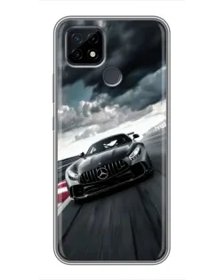Чохол для Realme C21 з картинкою «Гоночний Mercedes AMG»