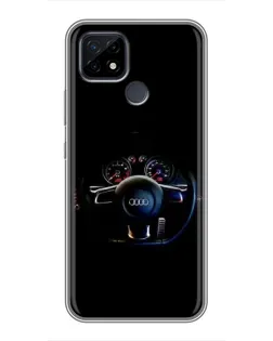 Чохол для Realme C21 з картинкою «Салон Audi — кермо»