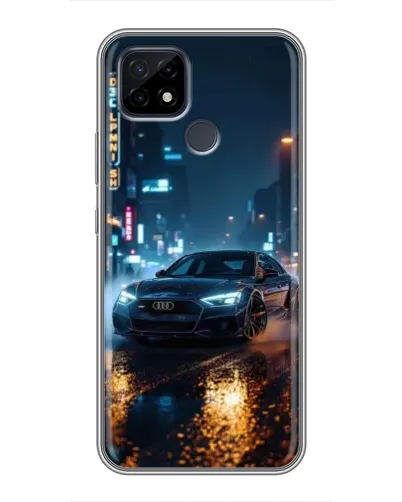 Чохол для Realme C21 з картинкою «Нічне місто та Audi» Чохол для Realme C21 з картинкою «Нічне місто та Audi»