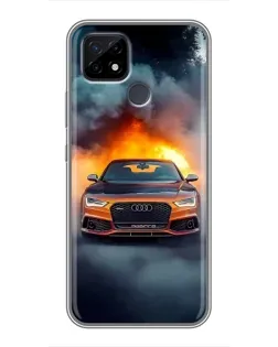 Чохол для Realme C21 з картинкою «Audi у вогняному диму» Чохол для Realme C21 з картинкою «Audi у вогняному диму»