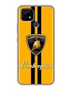 Чохол для Realme C21 з картинкою «Lamborghini Stripe жовтий»