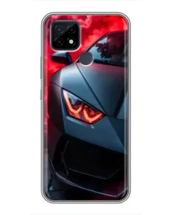 Чохол для Realme C21 з картинкою «Lamborghini червоне сяйво»