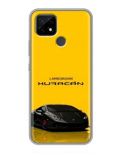 Чохол для Realme C21 з картинкою «Lamborghini Huracan чорний»