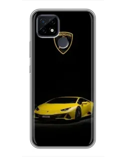 Чохол для Realme C21 з картинкою «Lamborghini жовтий акцент»
