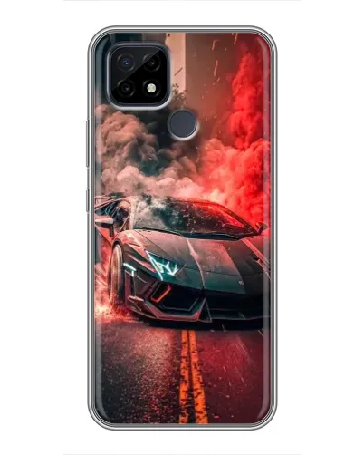 Чохол для Realme C21 з картинкою «Lamborghini червоний дим» Чохол для Realme C21 з картинкою «Lamborghini червоний дим»