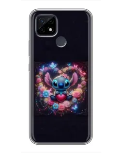 Чохол для Realme C21 з картинкою «Stitch у квітах» Чохол для Realme C21 з картинкою «Stitch у квітах»