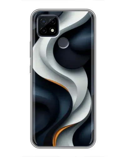 Чохол для Realme C21 з картинкою «Об'ємні чорно-білі стрічки» Чохол для Realme C21 з картинкою «Об'ємні чорно-білі стрічки»