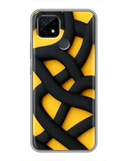Чохол для Realme C21 з картинкою «Чорне жовте переплетення» Чохол для Realme C21 з картинкою «Чорне жовте переплетення»