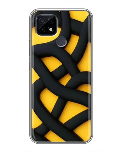Чохол для Realme C21 з картинкою «Чорне жовте переплетення» Чохол для Realme C21 з картинкою «Чорне жовте переплетення»