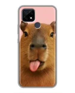 Чохол для Realme C21 з картинкою «Капібара з язиком»