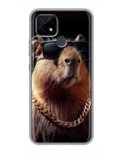 Чохол для Realme C21 з картинкою «Капібара золотий ланцюг»
