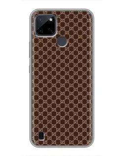 Чехол для Realme C21Y с картинкой «Gucci — шоколадная сетка»