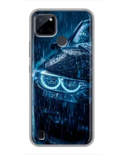 Чехол для Realme C21Y с картинкой «BMW под дождем»