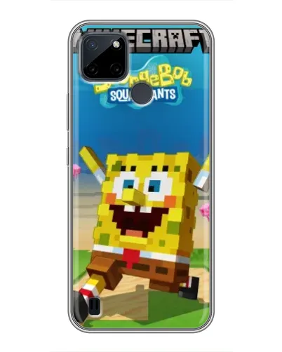 Чехол для Realme C21Y с картинкой «Губка Боб Minecraft» Чехол для Realme C21Y с картинкой «Губка Боб Minecraft»