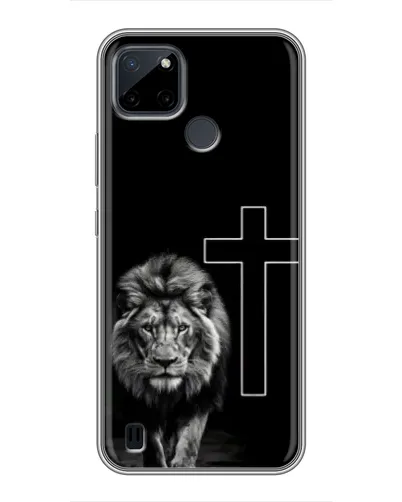 Чехол для Realme C21Y с картинкой «Лев и Крест»
