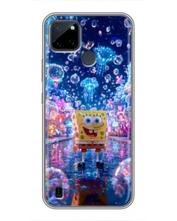 Чехол для Realme C21Y с картинкой «Неоновый океан»