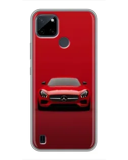 Чехол для Realme C21Y с картинкой «Красный Mercedes AMG»