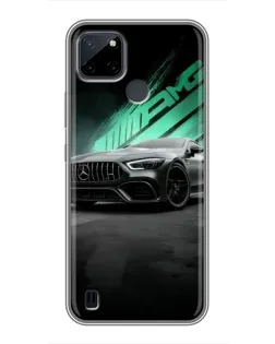 Чехол для Realme C21Y с картинкой «Темный Mercedes AMG»