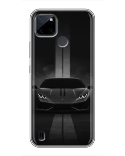 Чехол для Realme C21Y с картинкой «Lamborghini симметрия дорог»