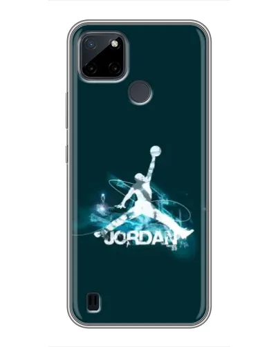 Чехол для Realme C25Y с картинкой «Jordan Blue Fire» Чехол для Realme C25Y с картинкой «Jordan Blue Fire»