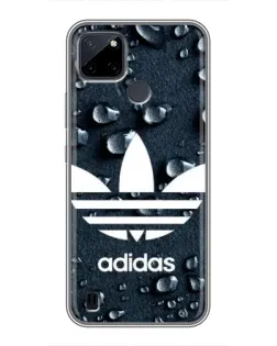 Чехол для Realme C25Y с картинкой «Adidas Trefoil Blue»