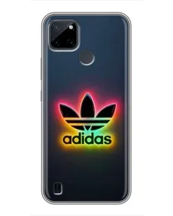 Чехол для Realme C25Y с картинкой «Неоновый Adidas»