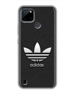 Чехол для Realme C25Y с картинкой «Adidas Карбоновая текстура»