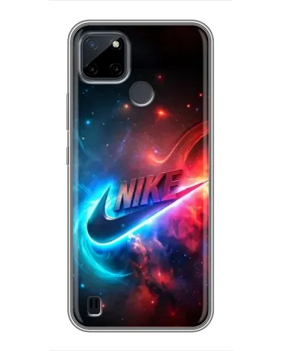 Чехол для Realme C25Y с картинкой «Огненный логотип Nike» Чехол для Realme C25Y с картинкой «Огненный логотип Nike»