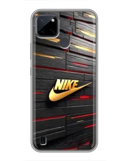 Чехол для Realme C25Y с картинкой «Золотой Nike на металле» Чехол для Realme C25Y с картинкой «Золотой Nike на металле»