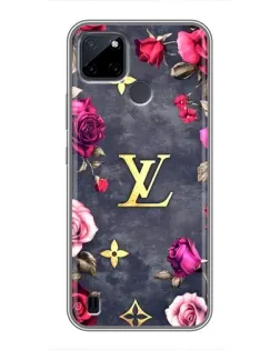 Чехол для Realme C25Y с картинкой «Цветочный Louis Vuitton»
