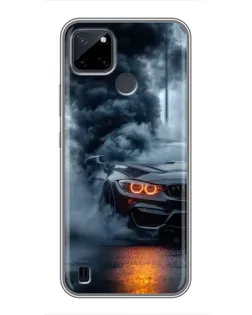 Чехол для Realme C25Y с картинкой «BMW M-Power — абстракция»