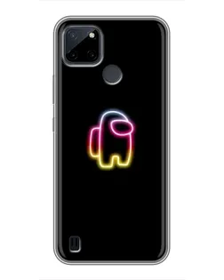 Чехол для Realme C25Y с картинкой «Among Us градиент»