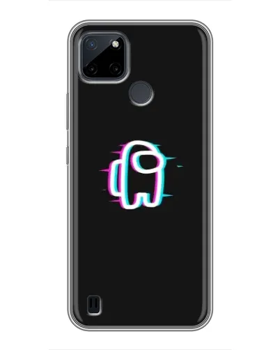 Чехол для Realme C25Y с картинкой «Among Us неон»