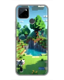 Чехол для Realme C25Y с картинкой «Minecraft летний день»