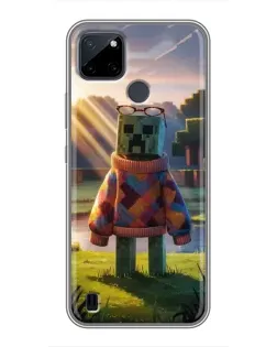 Чехол для Realme C25Y с картинкой «Крипер в свитере»