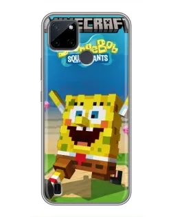Чехол для Realme C25Y с картинкой «Губка Боб Minecraft» Чехол для Realme C25Y с картинкой «Губка Боб Minecraft»