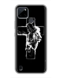 Чехол для Realme C25Y с картинкой «Сияющий крест Jesus»