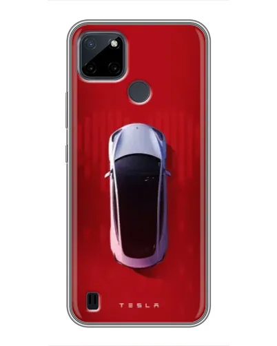 Чехол для Realme C25Y с картинкой «Tesla Top View»