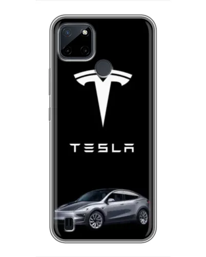 Чехол для Realme C25Y с картинкой «Tesla Model Y»