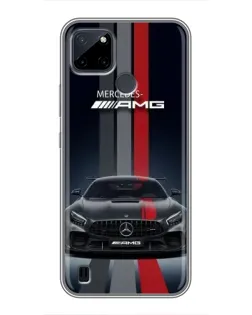 Чохол для Realme C25Y з картинкою «Mercedes — білий карбон»