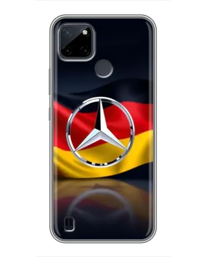 Чехол для Realme C25Y с картинкой «Mercedes — флаг Германии»