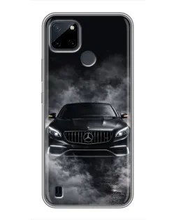 Чехол для Realme C25Y с картинкой «Mercedes в дыму»