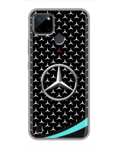 Чехол для Realme C25Y с картинкой «Mercedes — бирюзовый акцент»