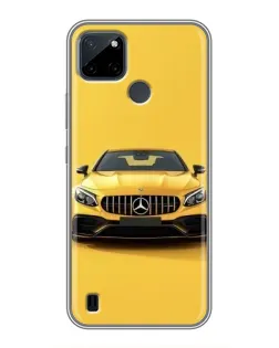 Чехол для Realme C25Y с картинкой «Желтый Mercedes GT»