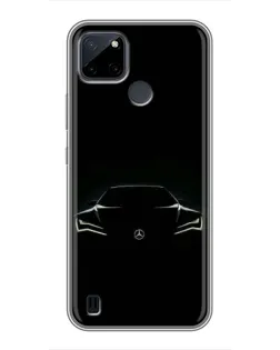 Чехол для Realme C25Y с картинкой «Mercedes — силуэт авто» Чехол для Realme C25Y с картинкой «Mercedes — силуэт авто»