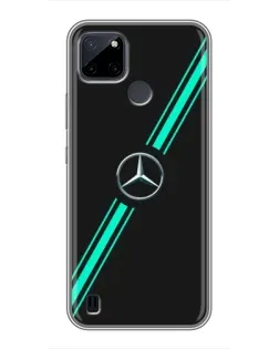 Чехол для Realme C25Y с картинкой «Спортивные линии Mercedes» Чехол для Realme C25Y с картинкой «Спортивные линии Mercedes»