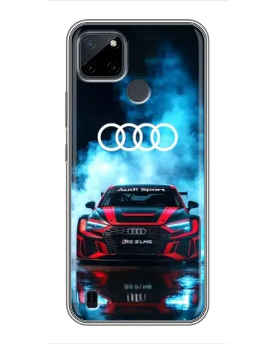 Чехол для Realme C25Y с картинкой «Audi Sport — неон»