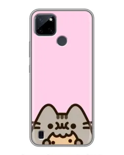 Чехол для Realme C25Y с картинкой «Pusheen и печенье» Чехол для Realme C25Y с картинкой «Pusheen и печенье»