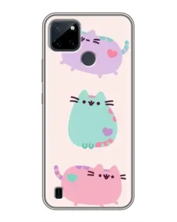 Чехол для Realme C25Y с картинкой «Pusheen трио» Чехол для Realme C25Y с картинкой «Pusheen трио»